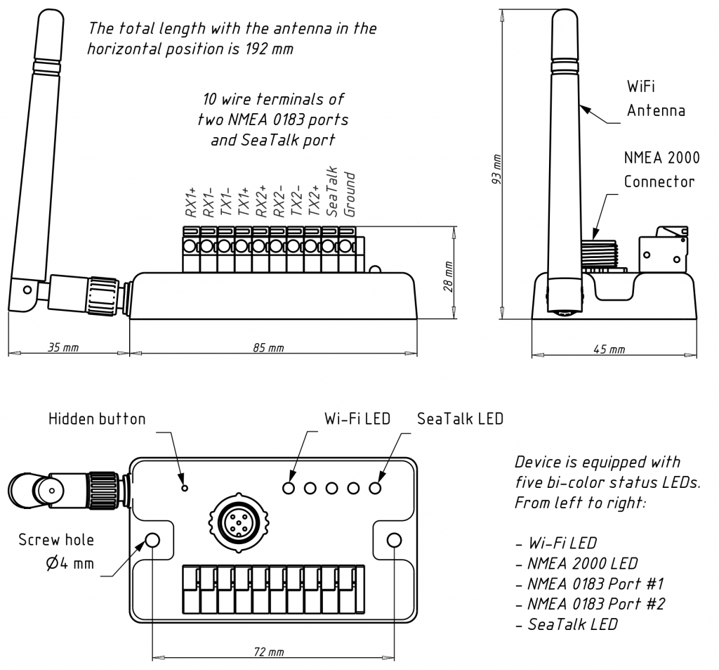 Yacht Devices NMEA 2000 Wi-Fi Router YDNR-02